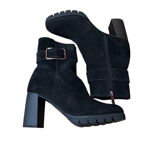 LA CANADIENNE Milo Black Waterproof Suede Buckle Accent Cushioned NEW 10 - Picture 7 of 11